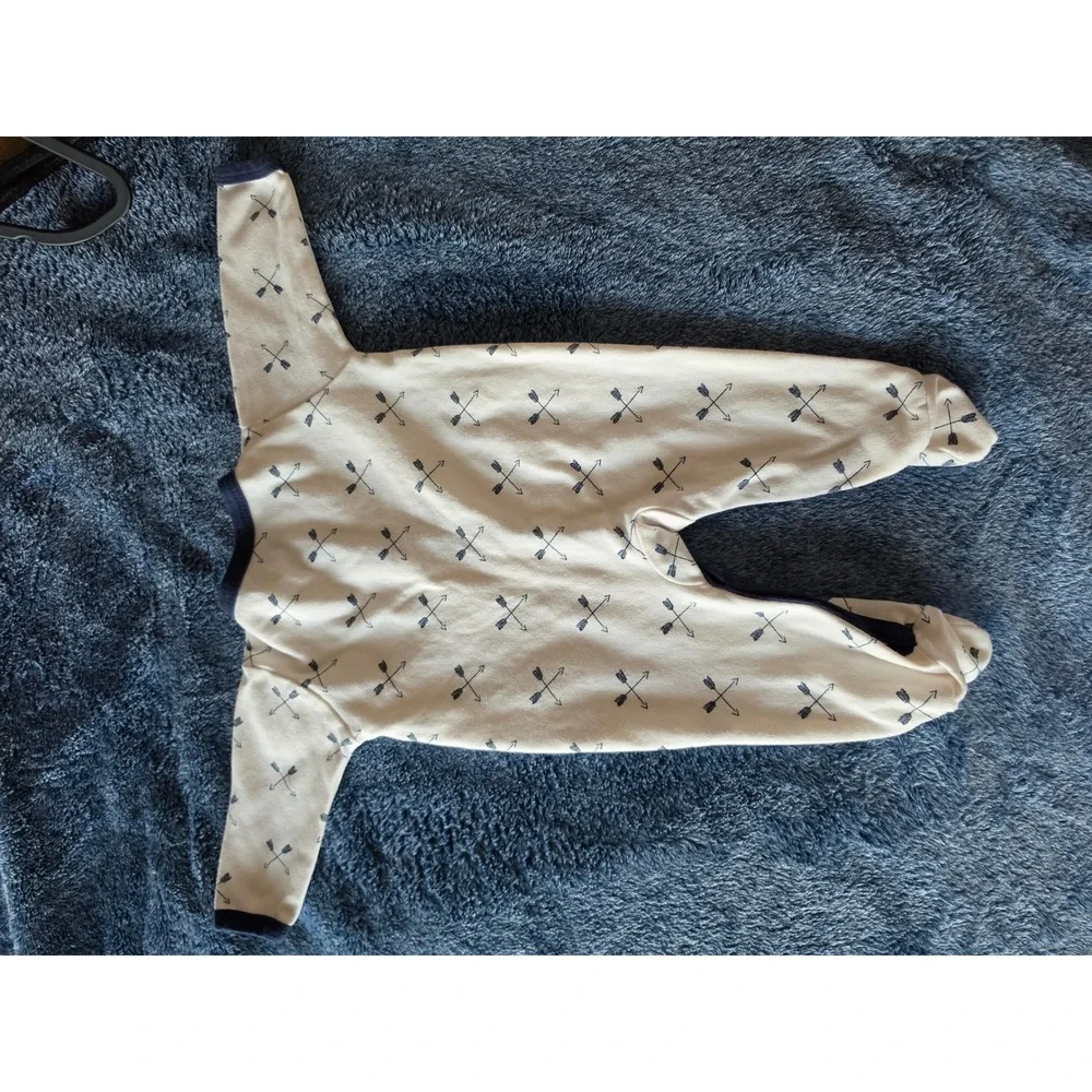 Hudson Baby 3-6M Pajamas Set of 2 Woodland Animal Arrow Footed Sleep Play Romper
